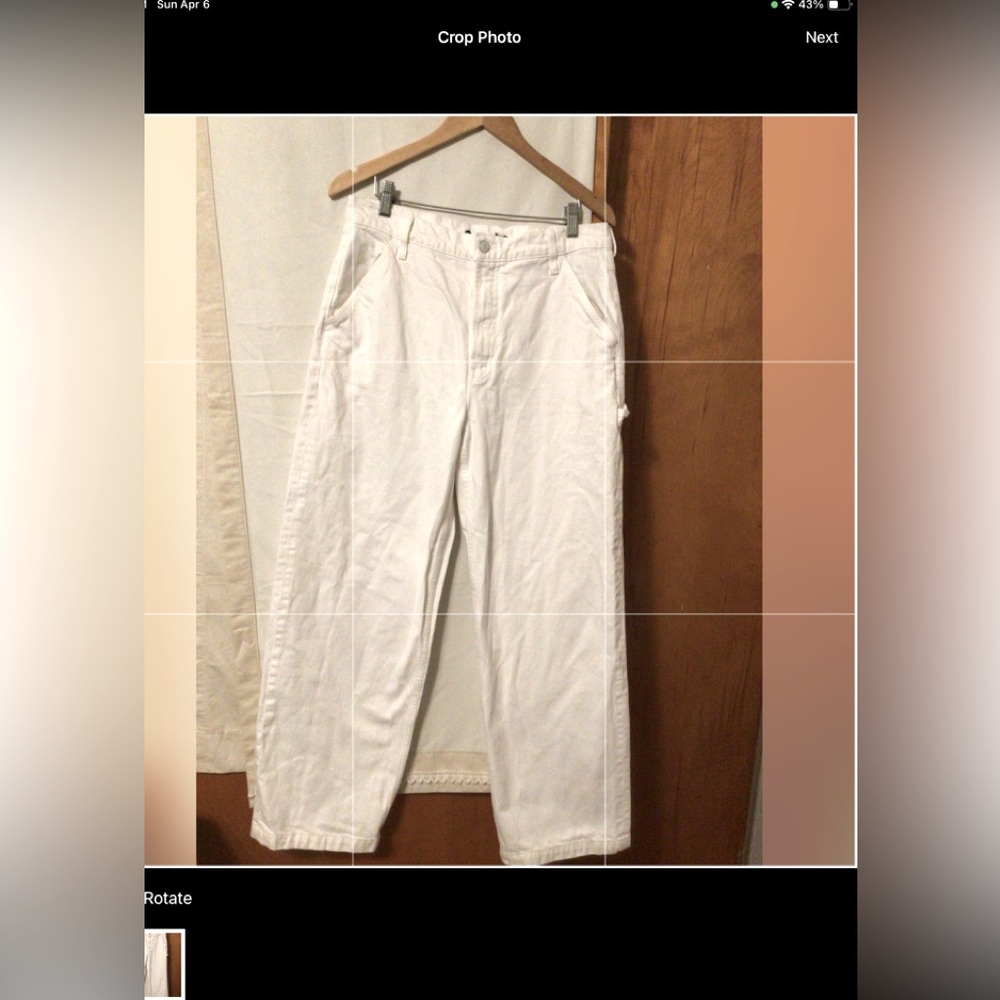 MOTHER JEANS SNACKS WIDE LEG  WHITE JEANS SZ 29 # BOHO # 90’s